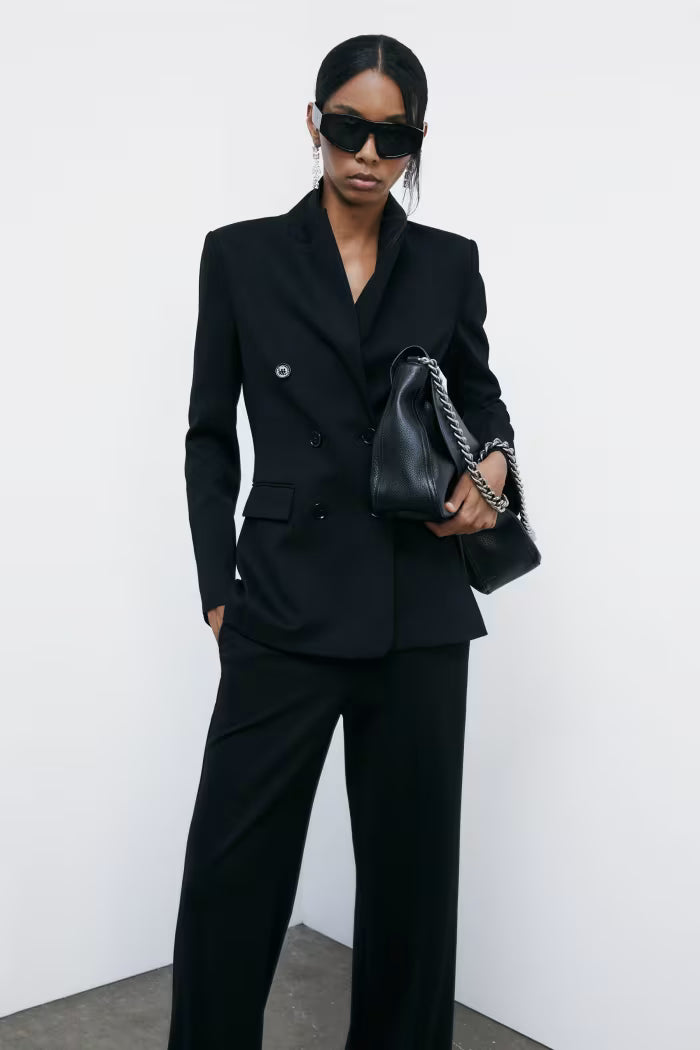 Double-breasted jacket with Fly rivets