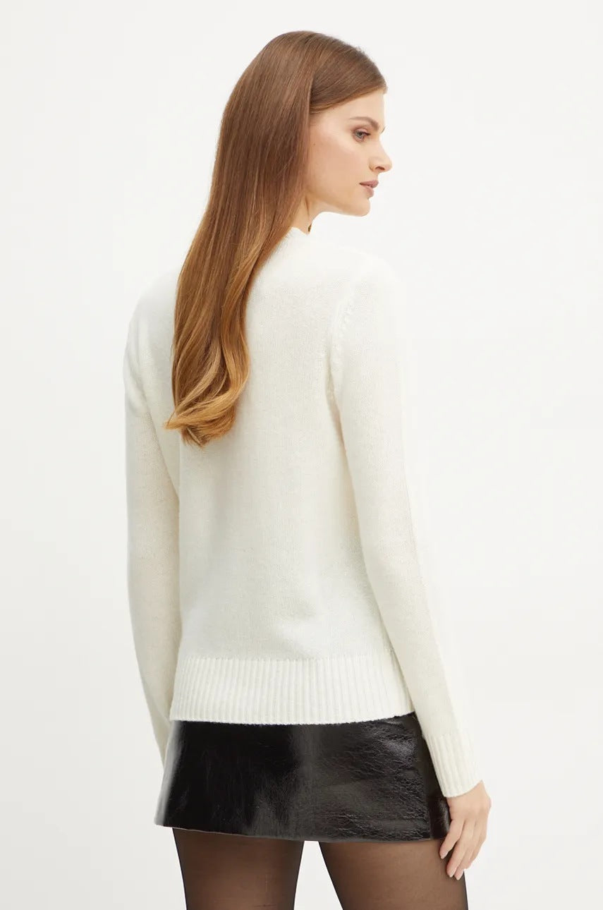 Cashmere blend sweater with appliqué