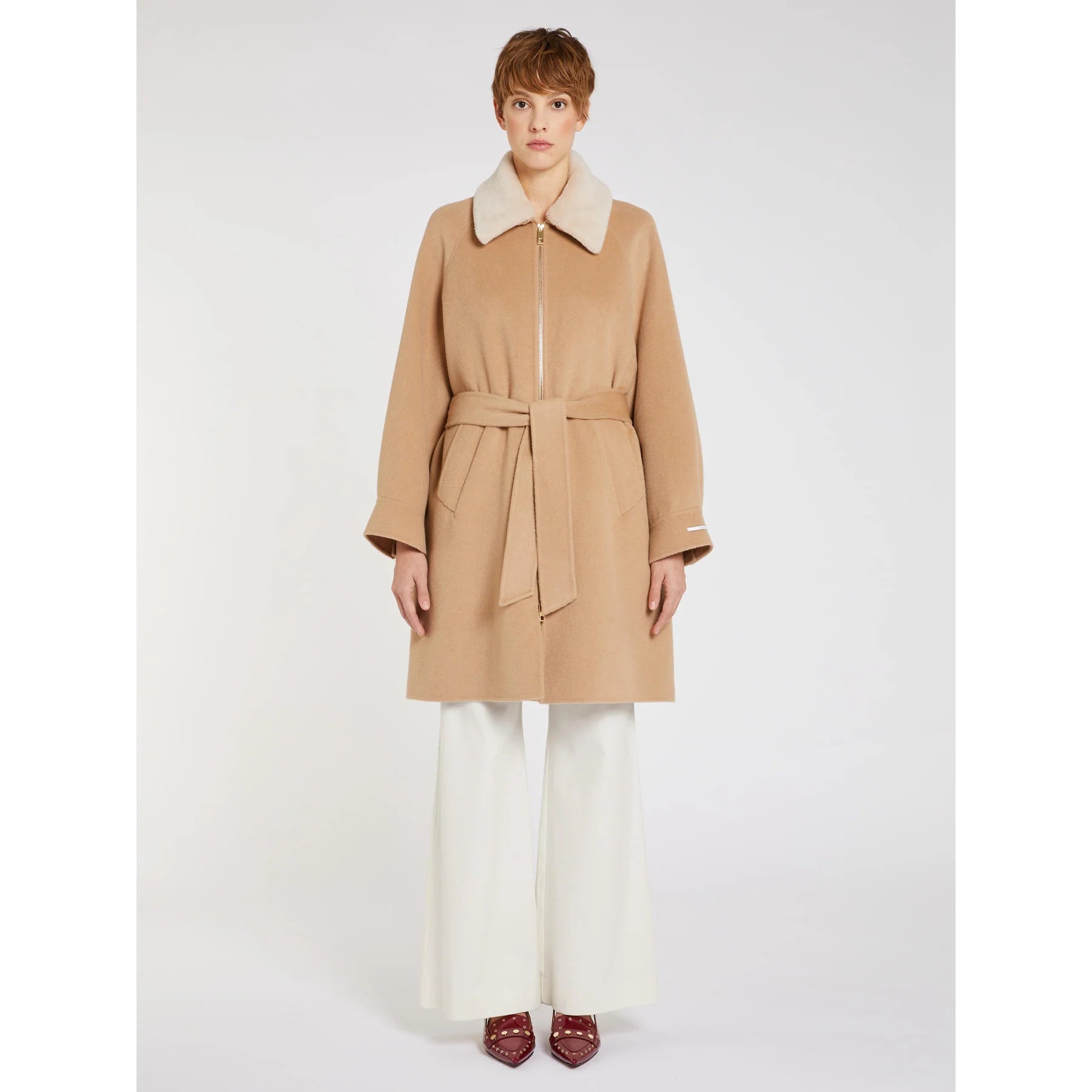 Camel wool coat