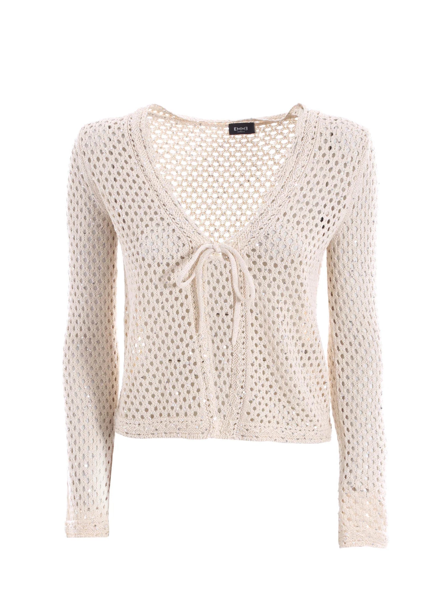 Openwork cotton cardigan