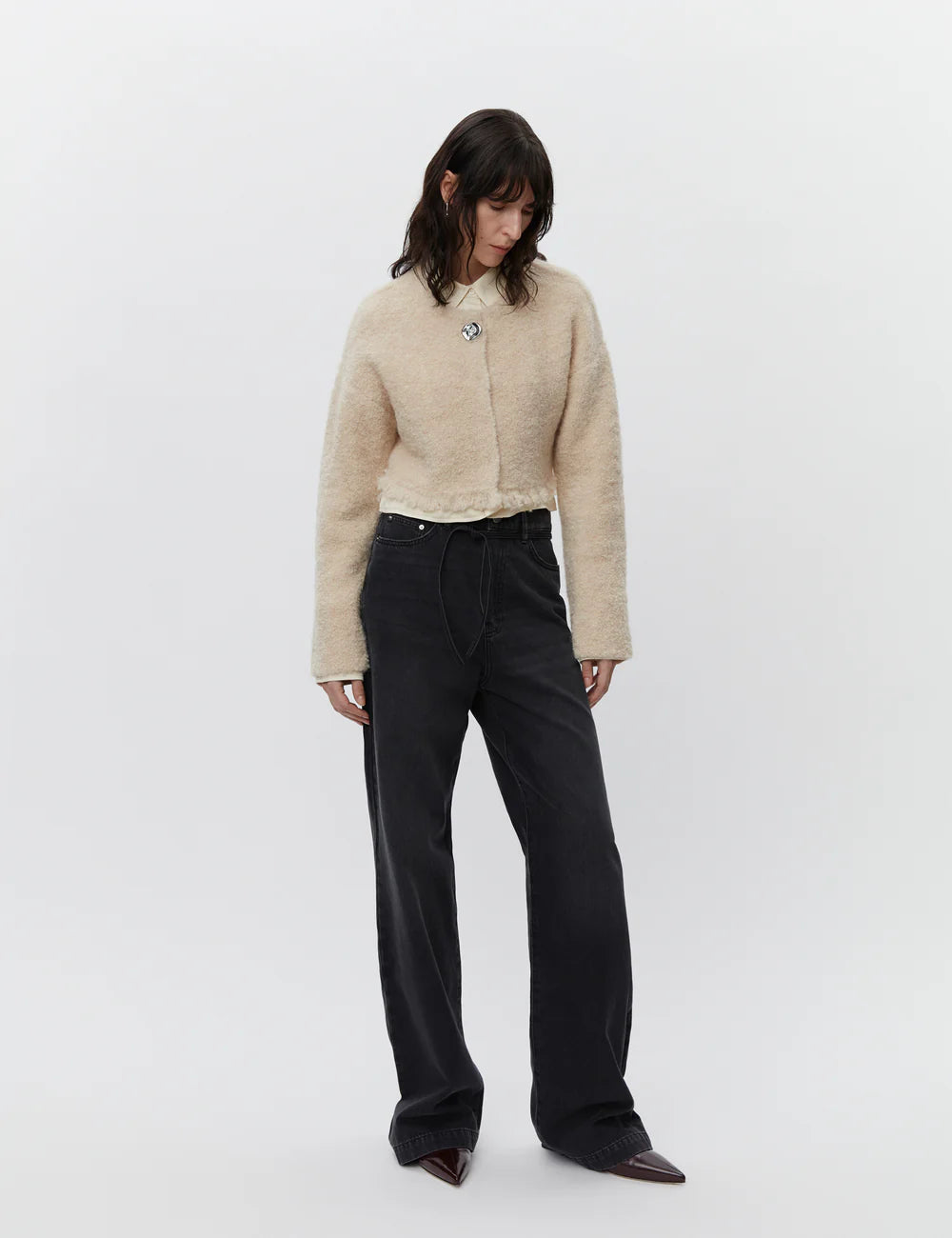 June luxe boucle cardigan