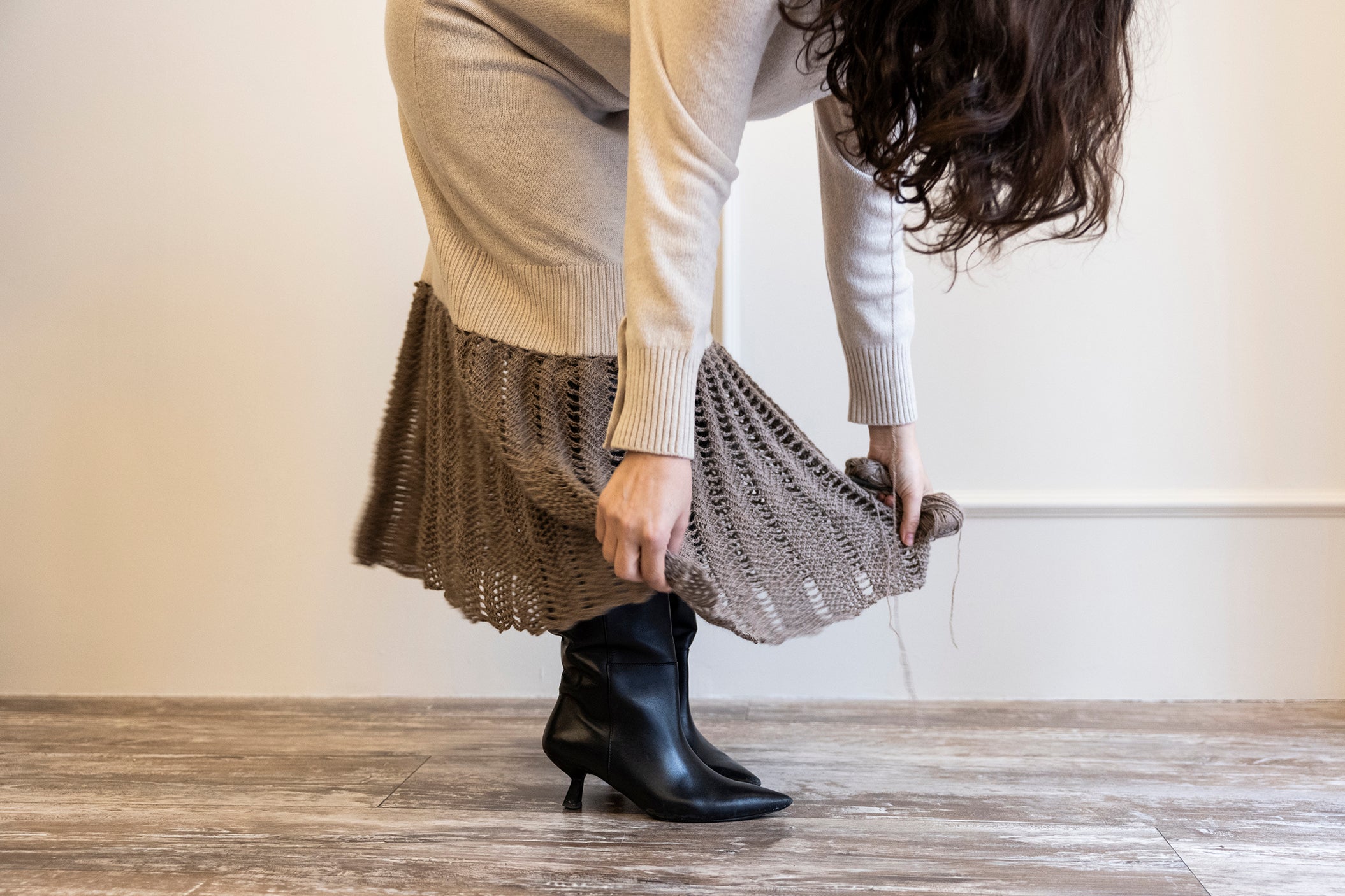 Merino Alpaca Dress No.01 in progress