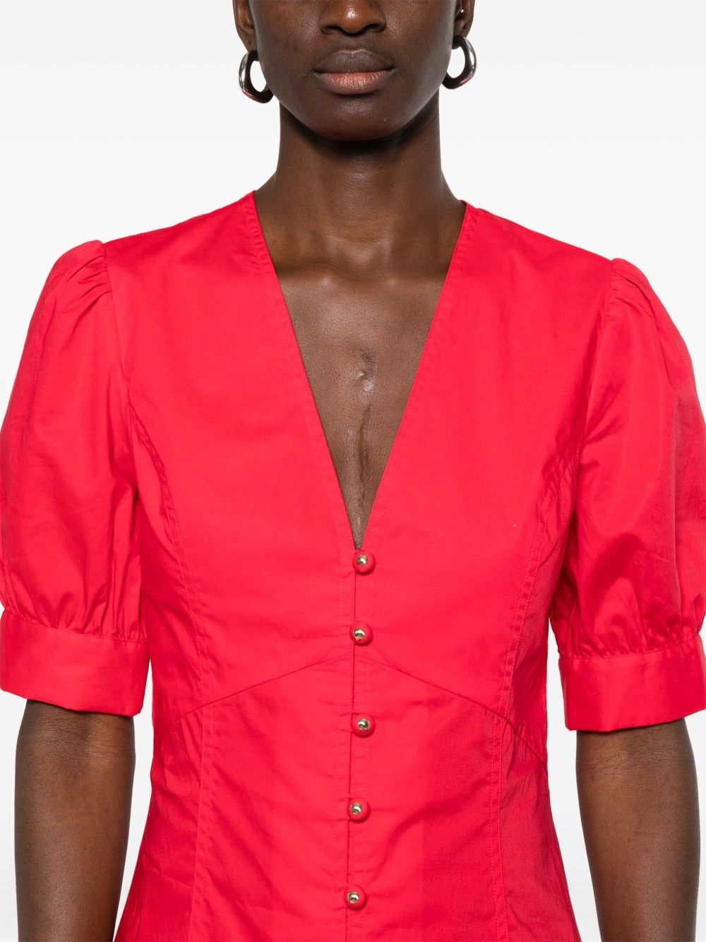 Short sleeve dress with buttons