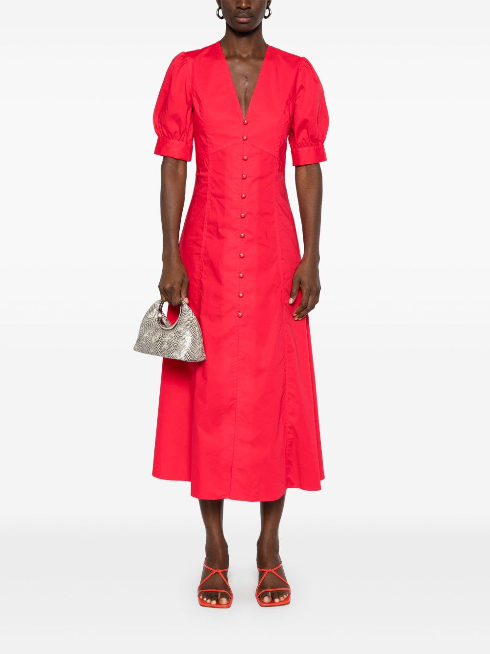 Short sleeve dress with buttons