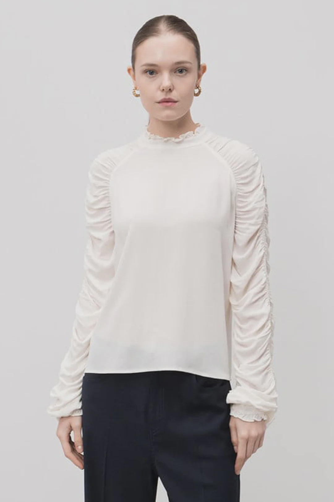 Blouse with gathering