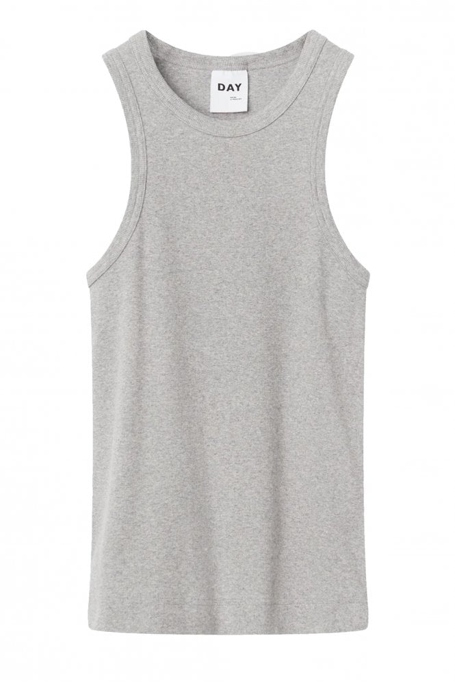 Alisson classic rib top bright grey