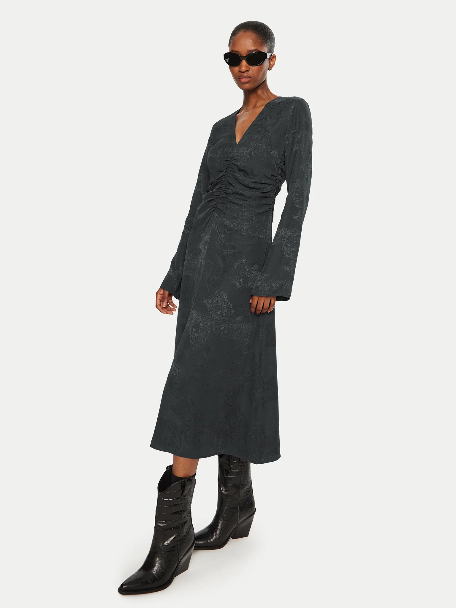 Tanner jacquard midi dress