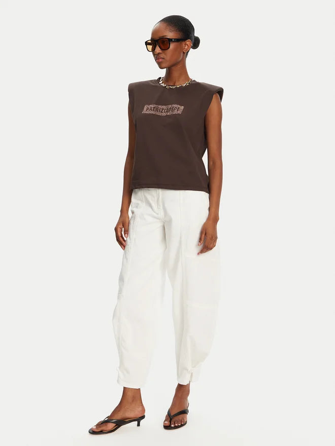 Sparkled T with shoulder pads