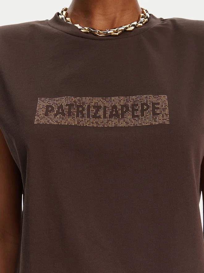 Sparkled T with shoulder pads