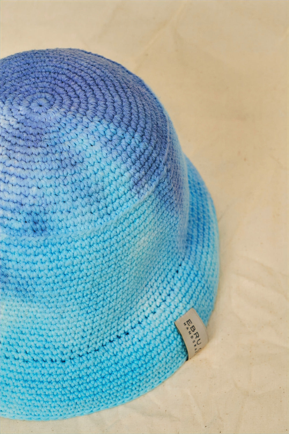 Sky Hand-dyed Crochet Bucket Hat