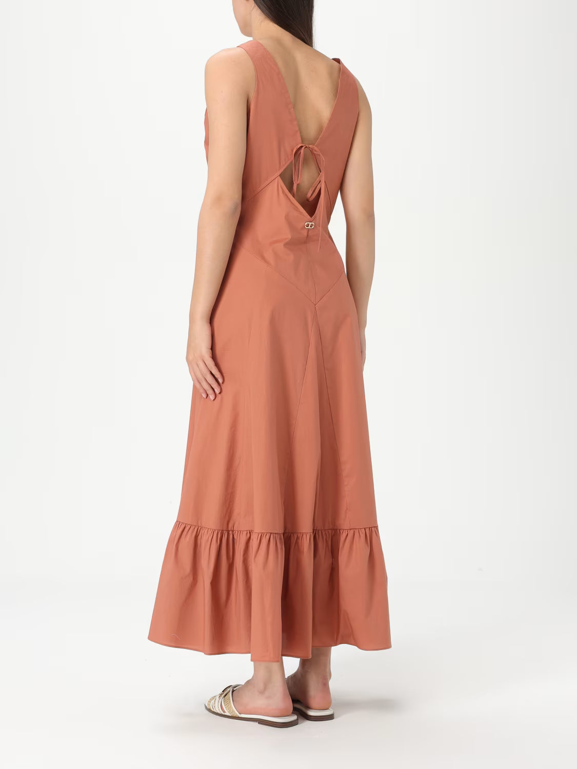 Tie-band cotton dress