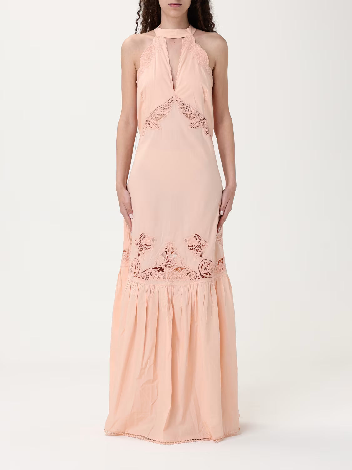 Long dress with embroidery