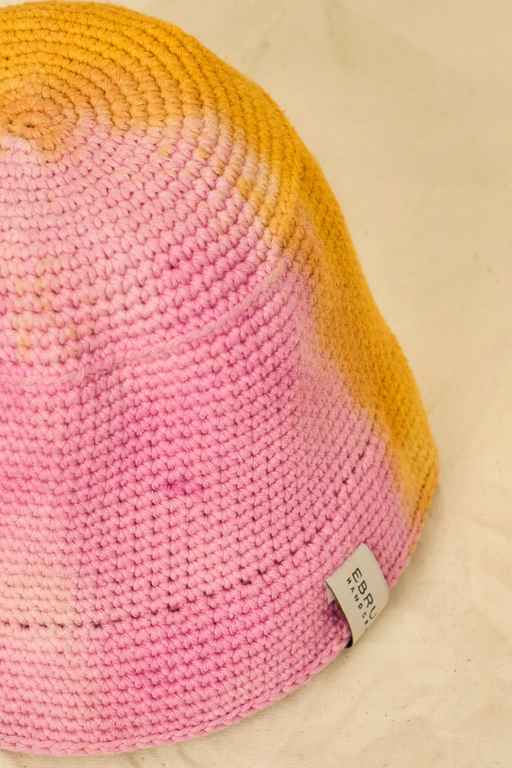 Vanilla Ice Hand-dyed Crochet Bucket Hat